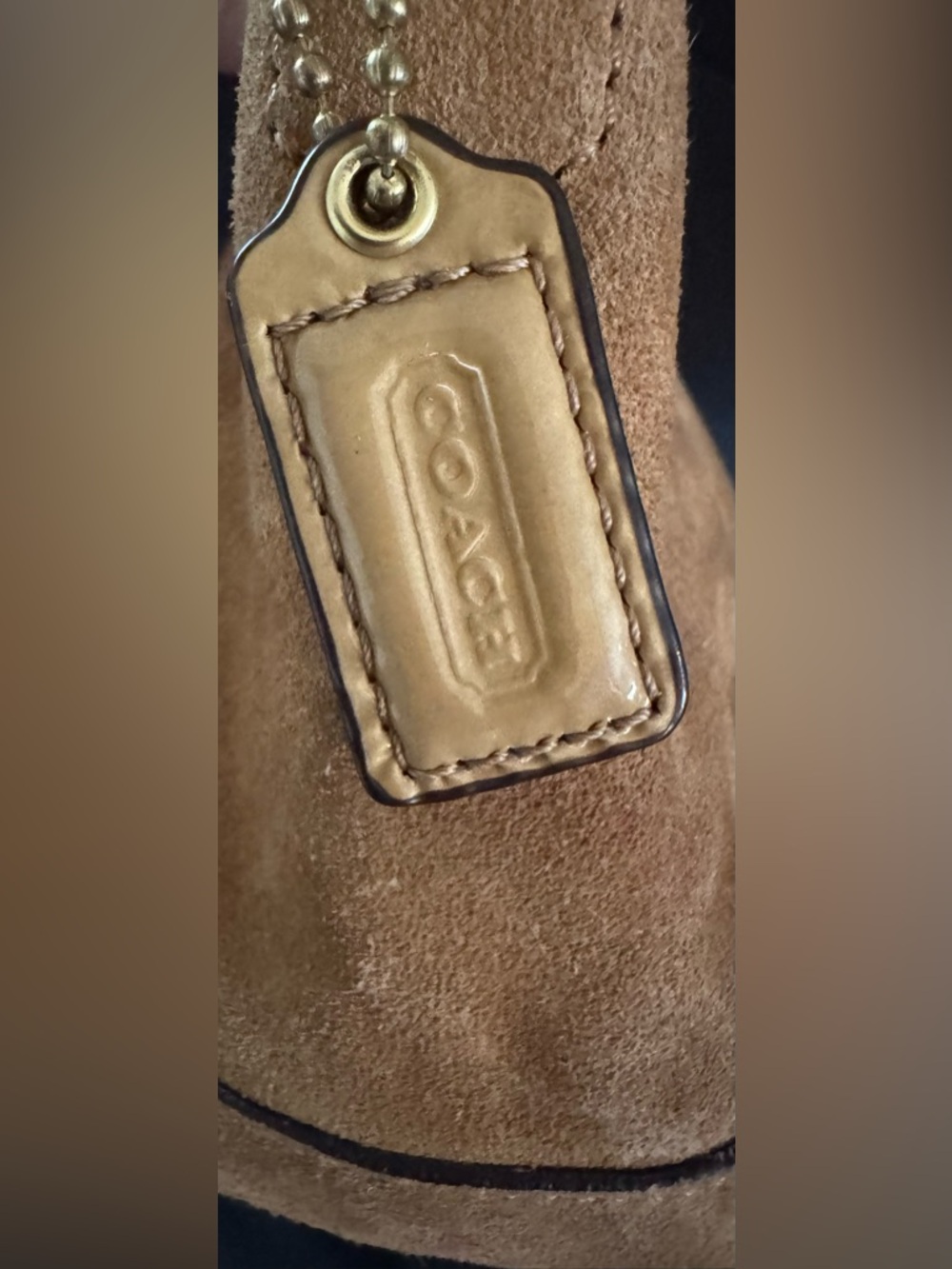 Coach Vintage Mini Tan Suede Crossbody With Suede Wristlet - Picture 12 of 16